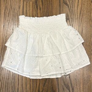 Abercrombie Kids White Eyelet Ruffled Skort, Size 7/8